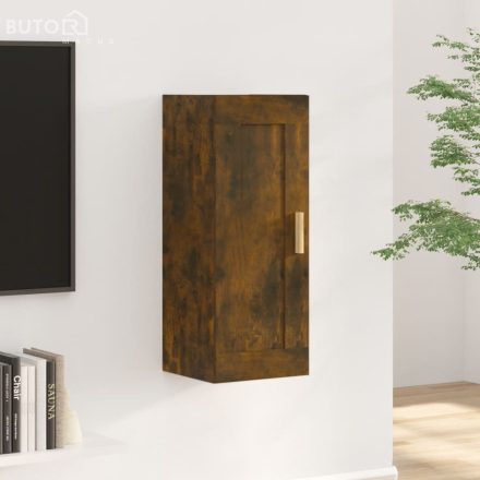 vidaXL füstös tölgy színű szerelt fa faliszekrény 35 x 34 x 90 cm