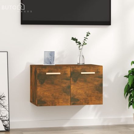 vidaXL füstös tölgy színű szerelt fa faliszekrény 60 x 36,5 x 35 cm