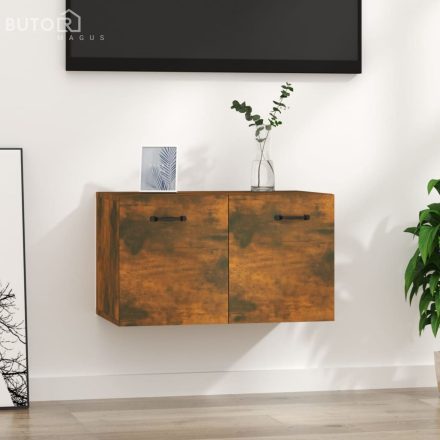 vidaXL füstös tölgy színű szerelt fa faliszekrény 60 x 36,5 x 35 cm