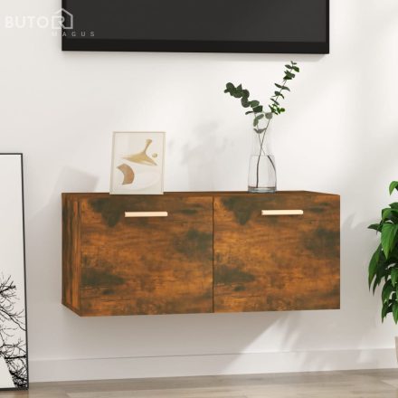 vidaXL füstös tölgy színű szerelt fa faliszekrény 80 x 35 x 36,5 cm