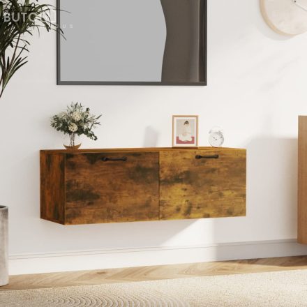 vidaXL füstös tölgy színű szerelt fa faliszekrény 100 x 36,5 x 35 cm