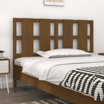vidaXL mézbarna tömör fenyőfa ágyfejtámla 145,5 x 4 x 100 cm