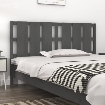 vidaXL szürke tömör fenyőfa ágyfejtámla 165,5 x 4 x 100 cm