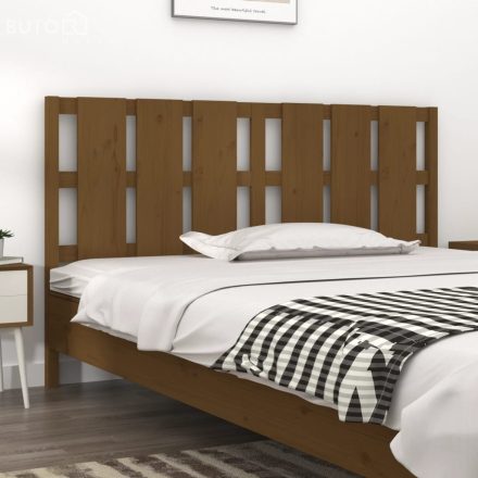 vidaXL mézbarna tömör fenyőfa ágyfejtámla 165,5x4x100 cm