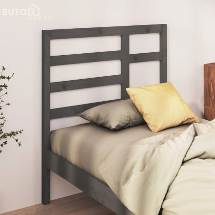 vidaXL szürke tömör fenyőfa ágyfejtámla 106 x 4 x 104 cm