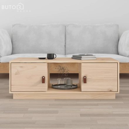  vidaXL tömör fenyőfa dohányzóasztal 100x50x35 cm