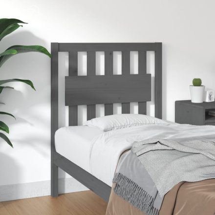 vidaXL szürke tömör fenyőfa ágyfejtámla 80,5 x 4 x 100 cm