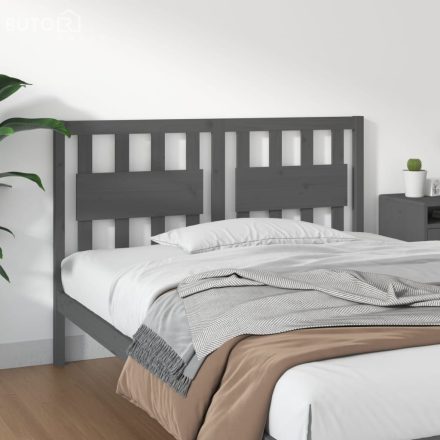 vidaXL szürke tömör fenyőfa ágyfejtámla 125,5 x 4 x 100 cm