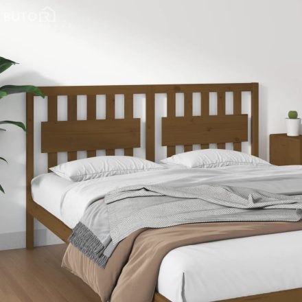 vidaXL mézbarna tömör fenyőfa ágyfejtámla 155,5x4x100 cm