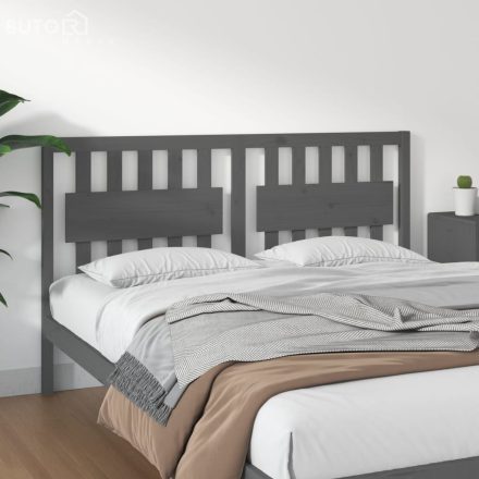 vidaXL szürke tömör fenyőfa ágyfejtámla 165,5 x 4 x 100 cm