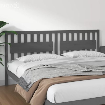 vidaXL szürke tömör fenyőfa ágyfejtámla 205,5x4x100 cm