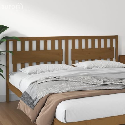 vidaXL mézbarna tömör fenyőfa ágyfejtámla 205,5x4x100 cm