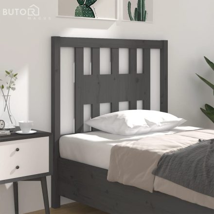 vidaXL szürke tömör fenyőfa fejtámla 96 x 4 x 100 cm