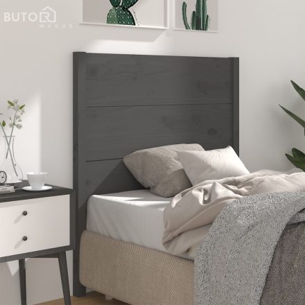 vidaXL szürke tömör fenyőfa fejtámla 81 x 4 x 100 cm