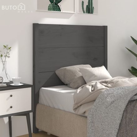 vidaXL szürke tömör fenyőfa fejtámla 96 x 4 x 100 cm