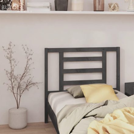 vidaXL szürke tömör fenyőfa ágyfejtámla 106 x 4 x 100 cm