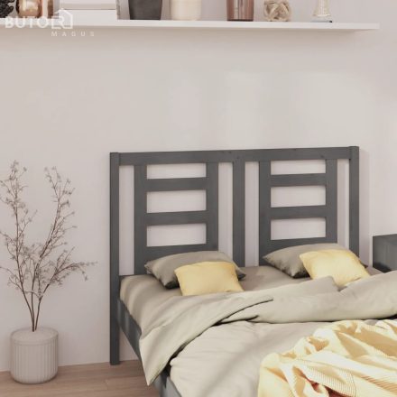 vidaXL szürke tömör fenyőfa ágyfejtámla 126 x 4 x 100 cm