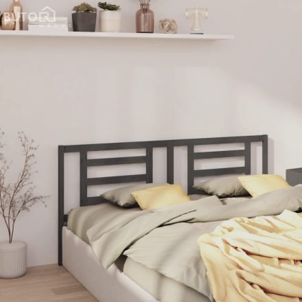 vidaXL szürke tömör fenyőfa ágyfejtámla 206 x 4 x 100 cm