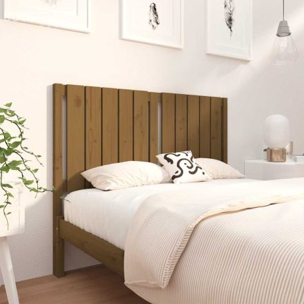 vidaXL mézbarna tömör fenyőfa ágyfejtámla 125,5x4x100 cm