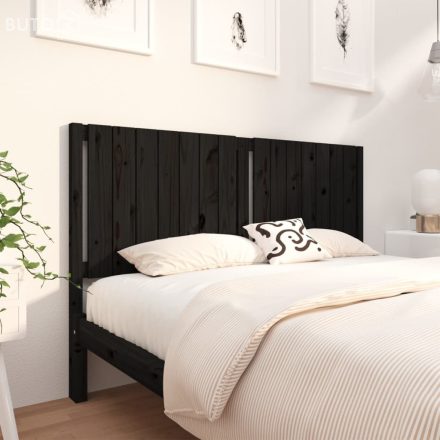 vidaXL fekete tömör fenyőfa ágyfejtámla 165,5 x 4 x 100 cm