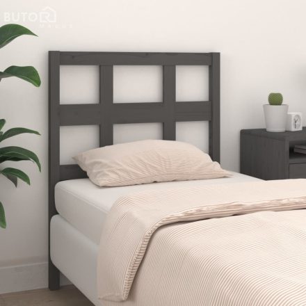 vidaXL szürke tömör fenyőfa ágyfejtámla 80,5 x 4 x 100 cm