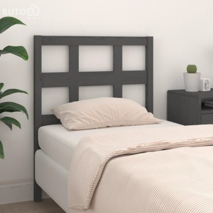 vidaXL szürke tömör fenyőfa ágyfejtámla 95,5 x 4 x 100 cm