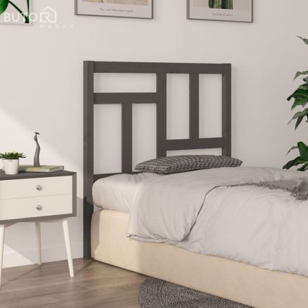 vidaXL szürke tömör fenyőfa ágyfejtámla 80,5 x 4 x 100 cm