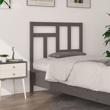 vidaXL szürke tömör fenyőfa ágyfejtámla 95,5 x 4 x 100 cm