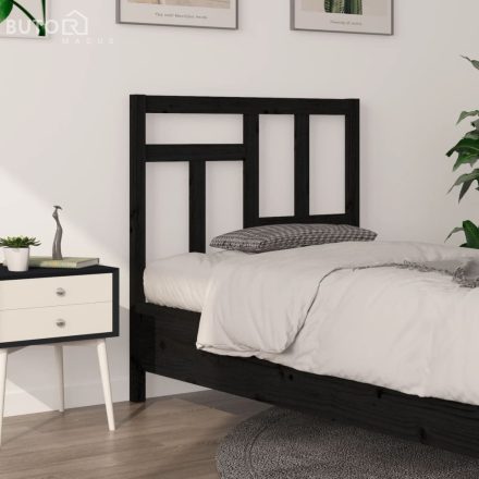 vidaXL fekete tömör fenyőfa ágyfejtámla 95,5 x 4 x 100 cm