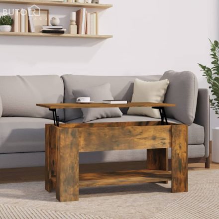 vidaXL füstös tölgy színű szerelt fa dohányzóasztal 101 x 49 x 52 cm