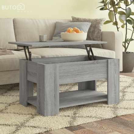 vidaXL szürke sonoma színű szerelt fa dohányzóasztal 79 x 49 x 41 cm