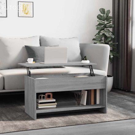 vidaXL szürke sonoma színű szerelt fa dohányzóasztal 102x50x52,5 cm