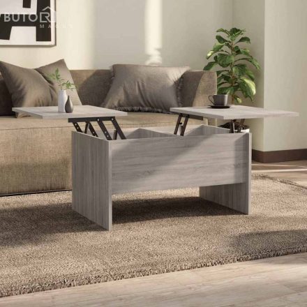 vidaXL szürke sonoma színű szerelt fa dohányzóasztal 80 x 50 x 42,5 cm