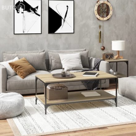 vidaXL sonoma tölgy színű szerelt fa dohányzóasztal 80 x 50 x 40 cm