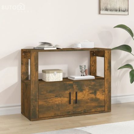 vidaXL füstös tölgy színű szerelt fa tálalószekrény 80x30x60 cm
