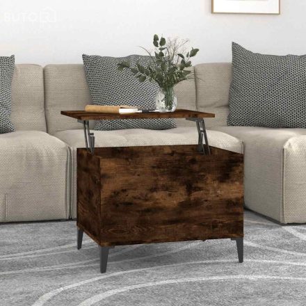 vidaXL füstös tölgy színű szerelt fa dohányzóasztal 60x44,5x45 cm