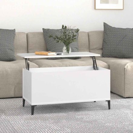 vidaXL fehér szerelt fa dohányzóasztal 90x44,5x45 cm