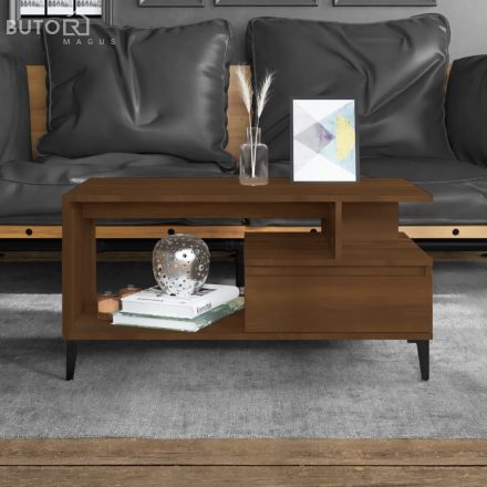 vidaXL barna tölgyszínű szerelt fa dohányzóasztal 90x49x45 cm
