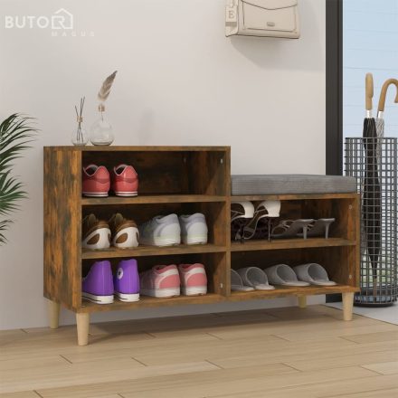 vidaXL füstös tölgy színű szerelt fa cipősszekrény 102 x 36 x 60 cm