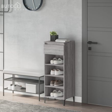 vidaXL szürke sonoma színű szerelt fa cipőtartó 40x36x105 cm