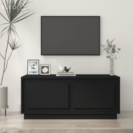 vidaXL fekete szerelt fa dohányzóasztal 102x50x44 cm