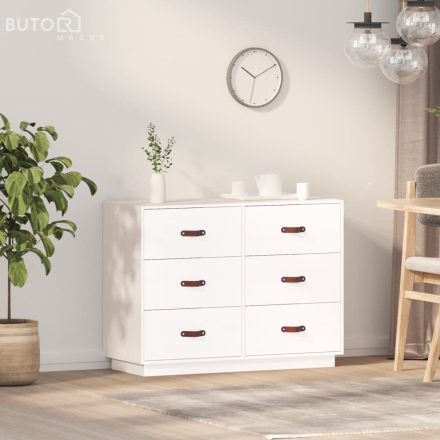 vidaXL fehér tömör fenyőfa tálalószekrény 100 x 40 x 75 cm