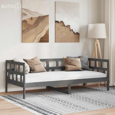 vidaXL szürke tömör fenyőfa kanapéágy 80x200 cm