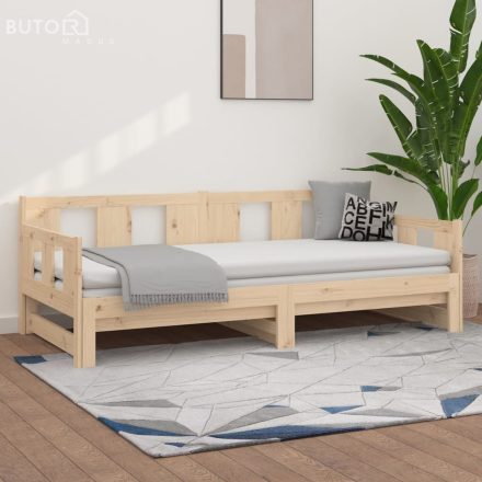 vidaXL tömör fenyőfa kihúzható kanapéágy 2 x (90 x 190) cm