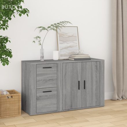 vidaXL szürke sonoma színű szerelt fa tálalószekrény 100x33x59,5 cm