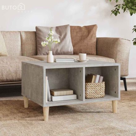 vidaXL betonszürke szerelt fa dohányzóasztal 60 x 50 x 36,5 cm