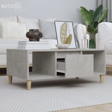 vidaXL betonszürke szerelt fa dohányzóasztal 90x50x36,5 cm