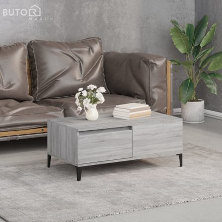 vidaXL szürke sonoma színű szerelt fa dohányzóasztal 90 x 50 x 36,5 cm