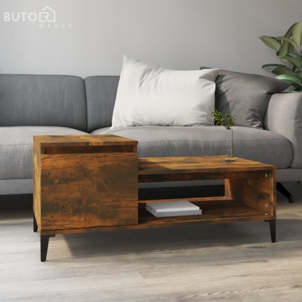 vidaXL füstös tölgy színű fatermék dohányzóasztal 100 x 50 x 45 cm