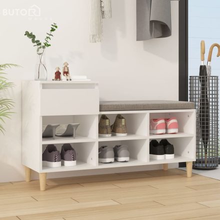 vidaXL fehér szerelt fa cipősszekrény 102x36x60 cm